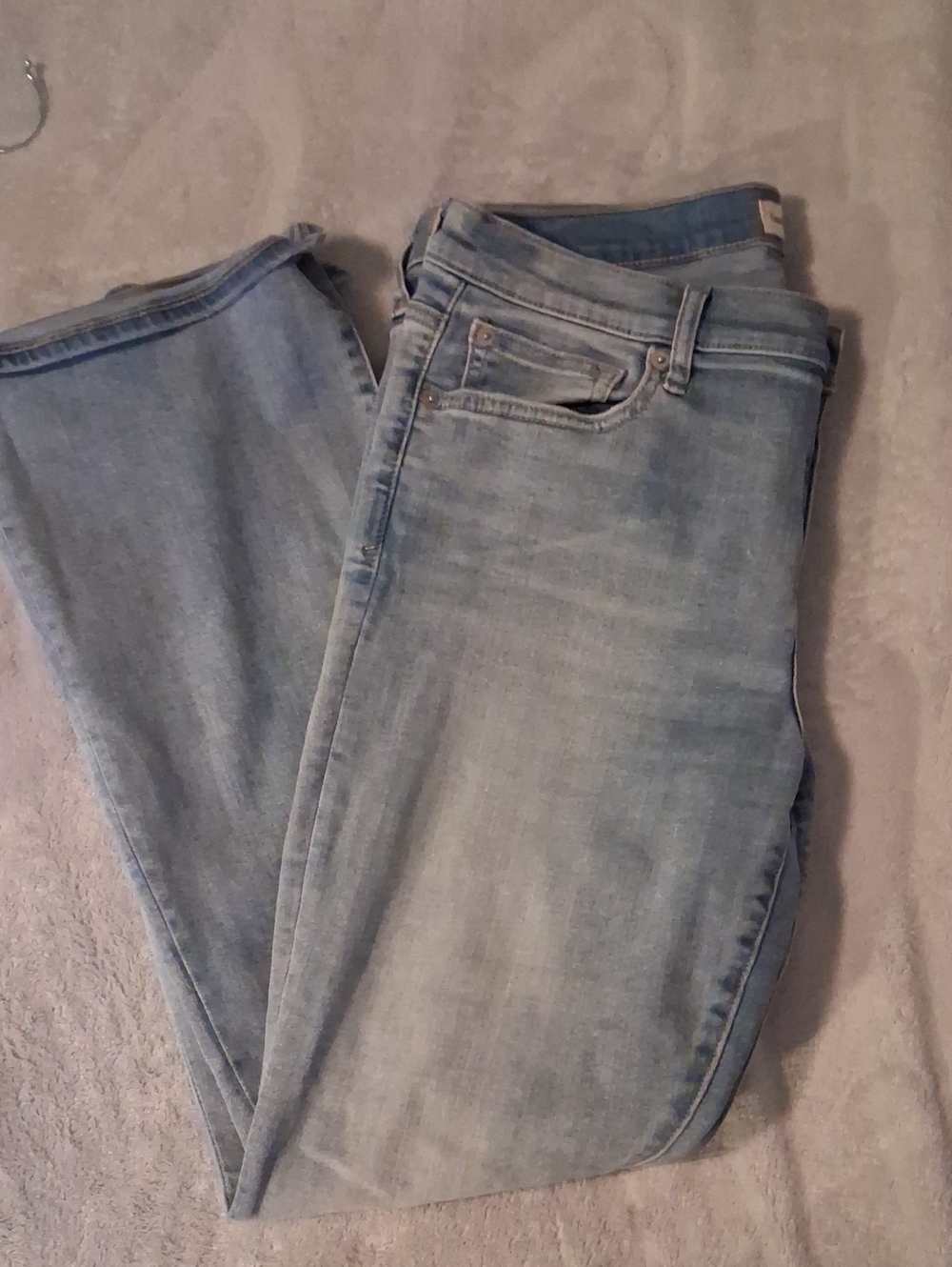 GAP Women's Straight Leg Jeans in Light Blue Wash
